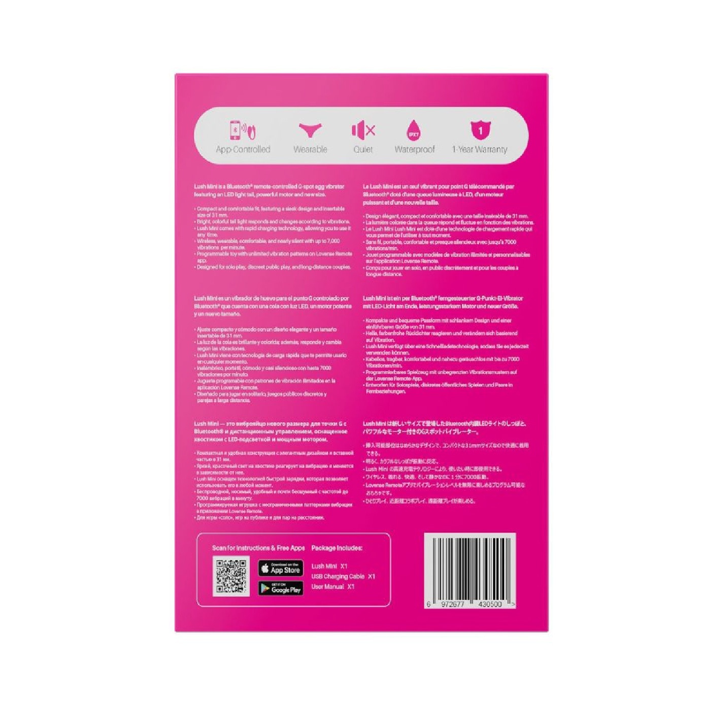 Lush Mini App-Controlled Wearable Vibrator 1s