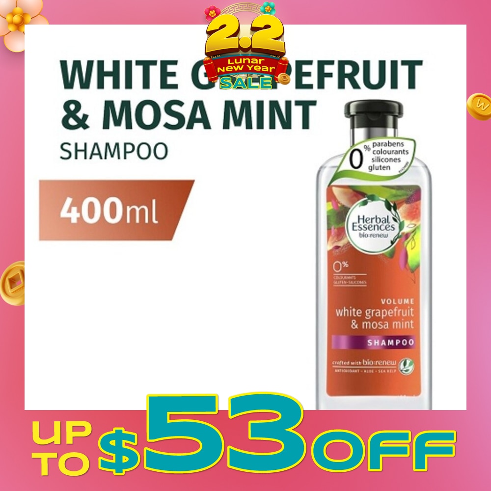 Herbal Essences Volume White Grapefruit & Mosa Mint Shampoo 400ml