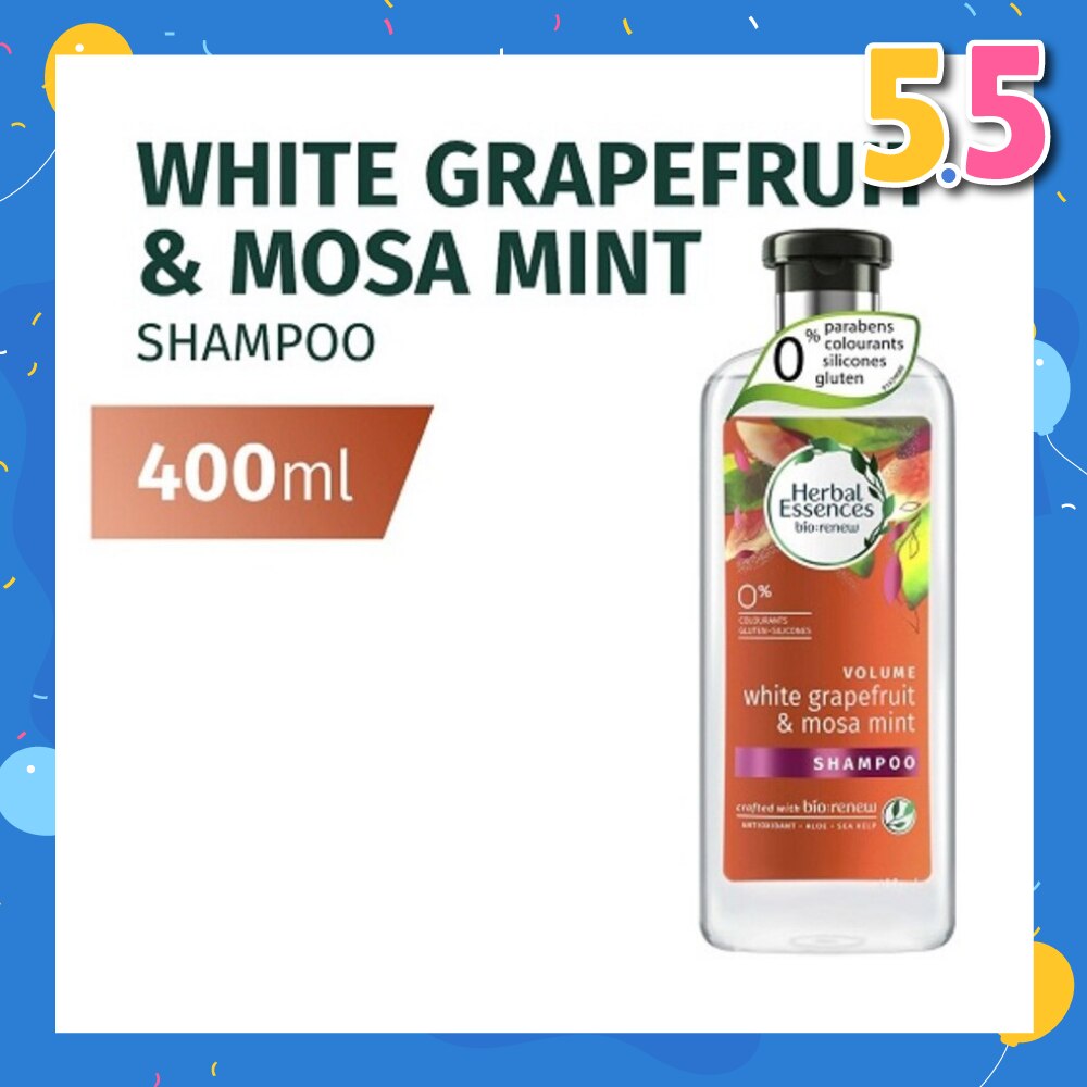 Herbal Essences Volume White Grapefruit & Mosa Mint Shampoo 400ml