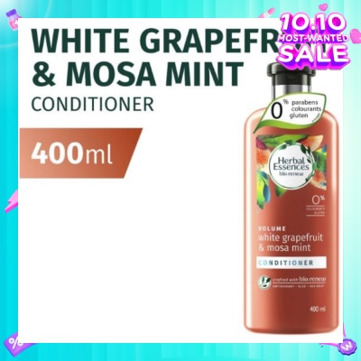 HERBAL ESSENCES Bio Renew Volume White Grapefruit & Mosa Mint Conditioner 400ml