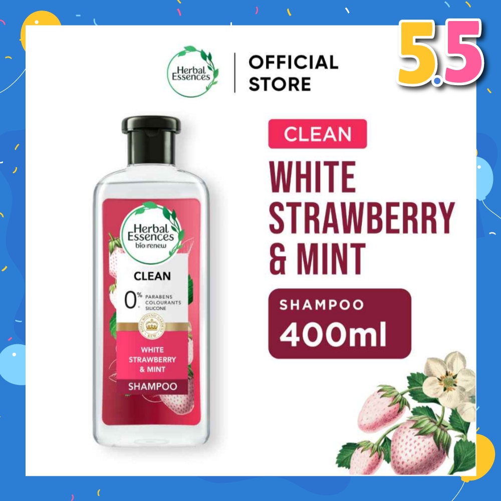 Herbal Essences Clean White Strawberry & Sweet Mint Shampoo 400ml