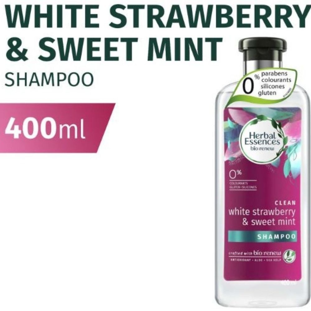 Herbal Essences Clean White Strawberry & Sweet Mint Shampoo 400ml