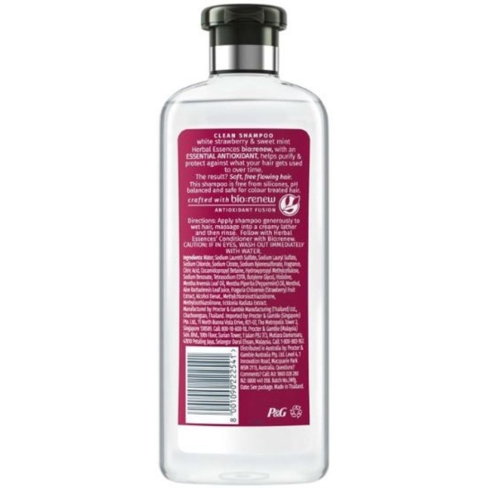 Herbal Essences Clean White Strawberry & Sweet Mint Shampoo 400ml