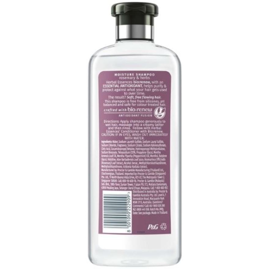 Herbal Essences Moisture Rosemary & Herbs Shampoo 400ml