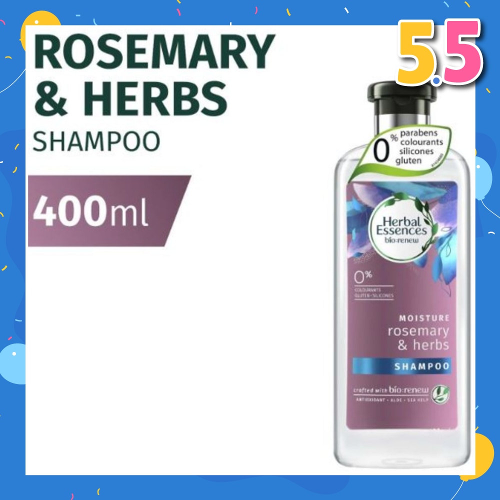 Herbal Essences Moisture Rosemary & Herbs Shampoo 400ml