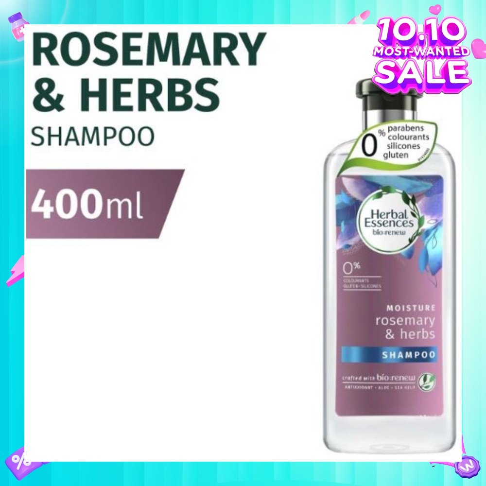 Herbal Essences Moisture Rosemary & Herbs Shampoo 400ml