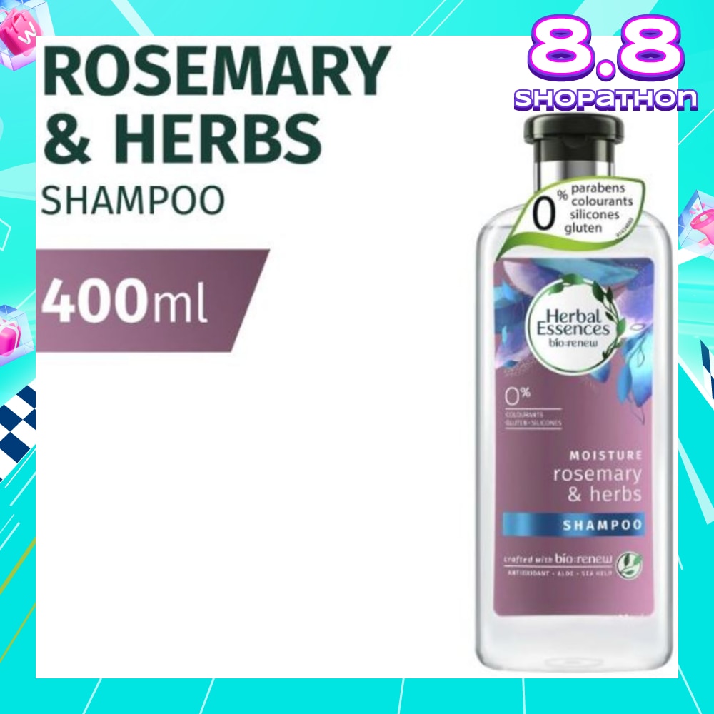 Herbal Essences Moisture Rosemary & Herbs Shampoo 400ml