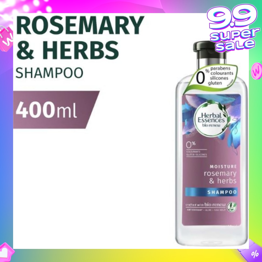 Herbal Essences Moisture Rosemary & Herbs Shampoo 400ml