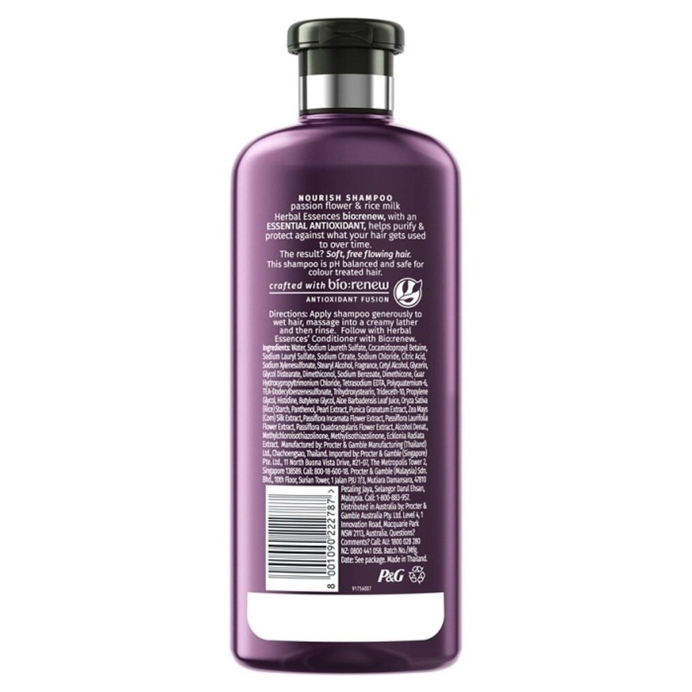 Herbal Essences Nourish Passion Flower & Rice Milk Shampoo 400ml