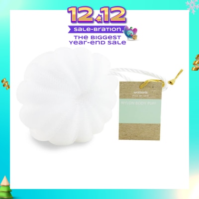 WATSONS Nylon Body Puff White 50g 1s