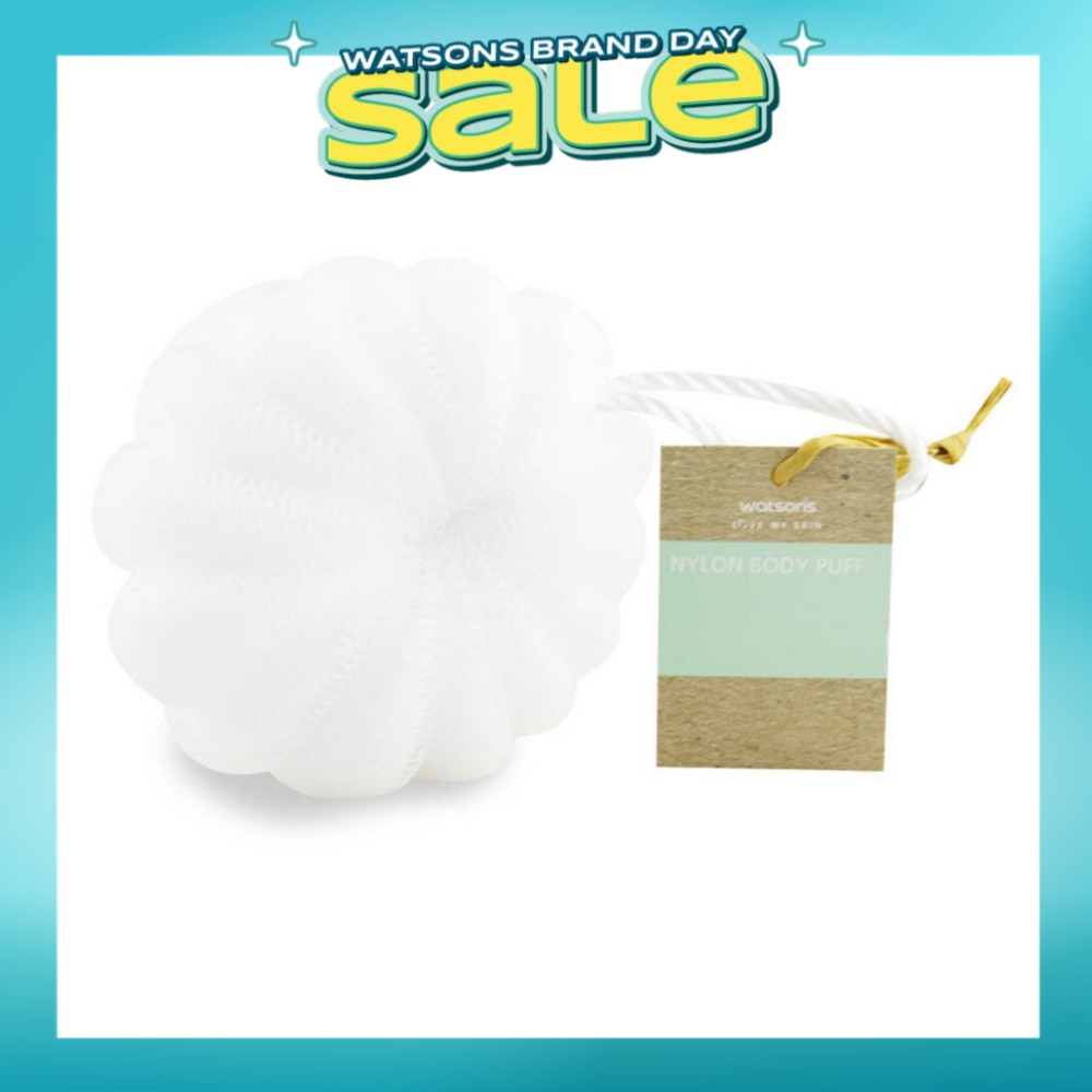 Nylon Body Puff White 50g 1s