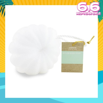 WATSONS Nylon Body Puff White 50g 1s