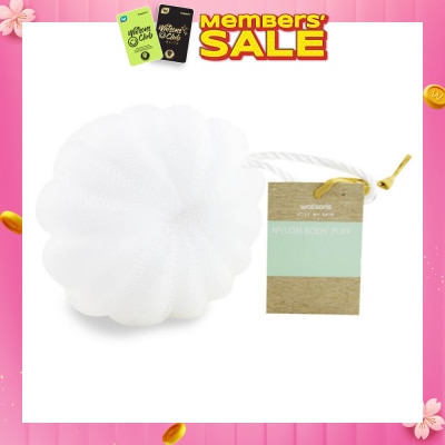 WATSONS Nylon Body Puff White 50g 1s