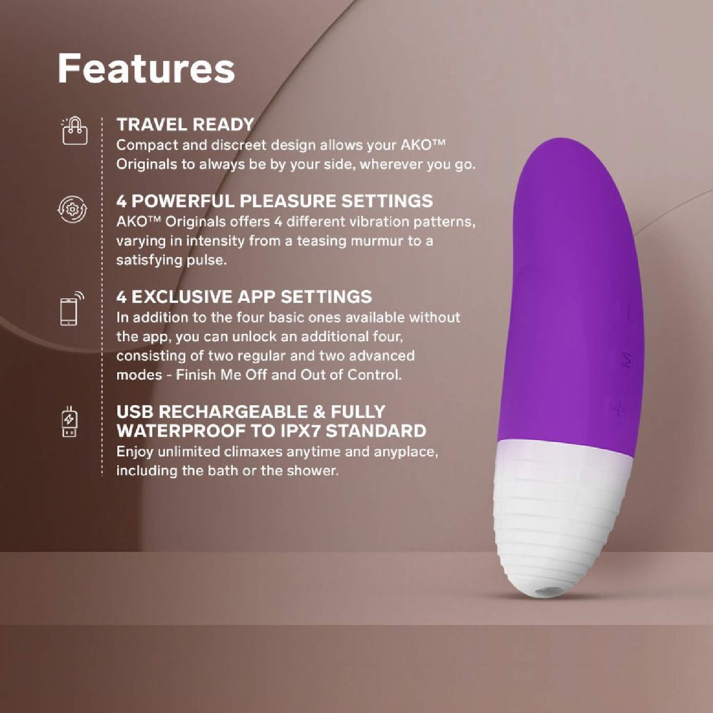 Ako Originals App-Controlled Clitoral Vibrator 1s