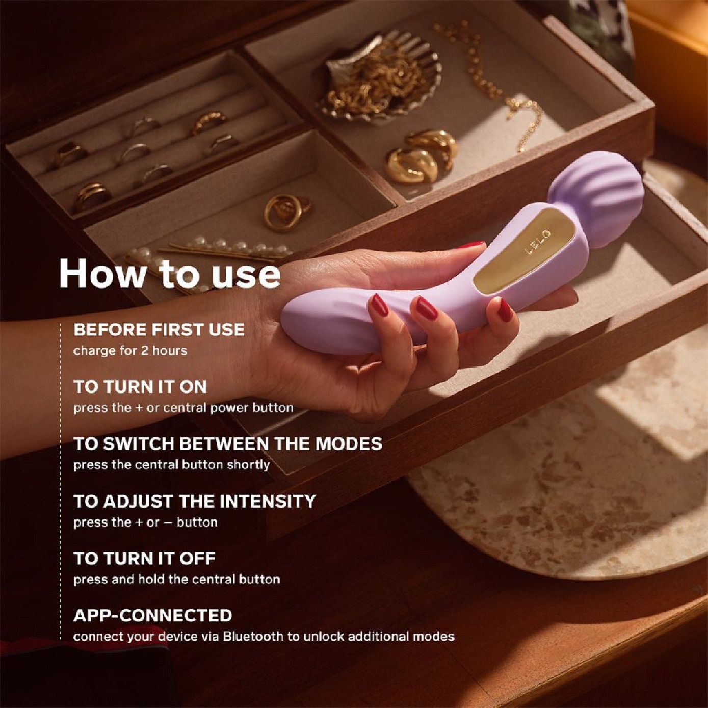 Switch App-Controlled Double-Sided Wand Vibrator Soft Pink 1s