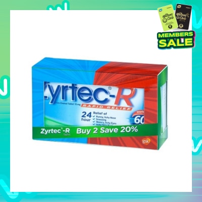 ZYRTEC Zyrtec-R, 10 Tablets x 2 (Rapid Relief)