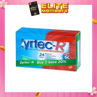 ZYRTEC 10 Tablets x 2 (Rapid Relief)