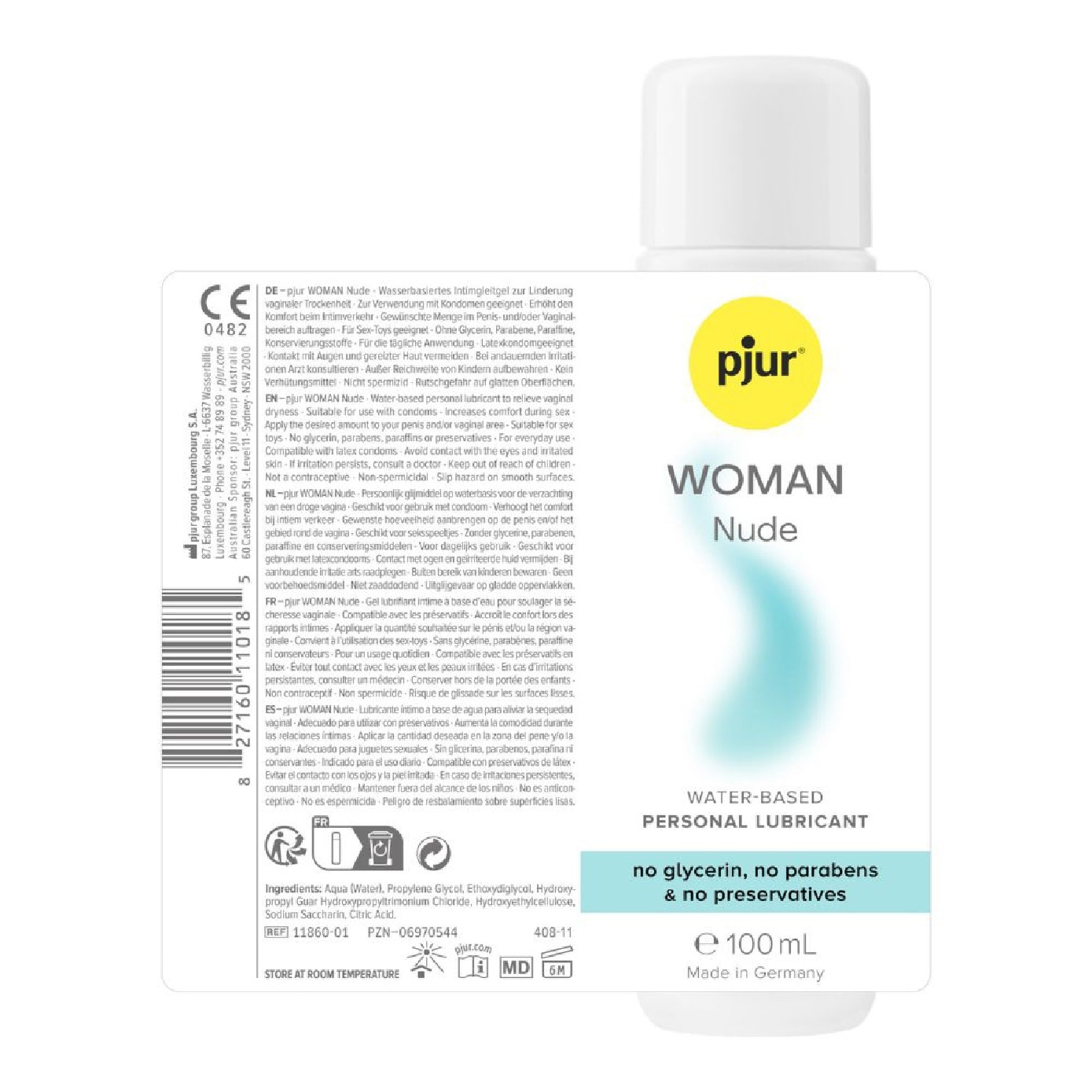 Woman Nude Water-Based Personal Lubricant 100ml