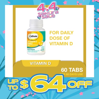 CALTRATE - Vitamin D Daily (1000IU Vitamin D3) 60s