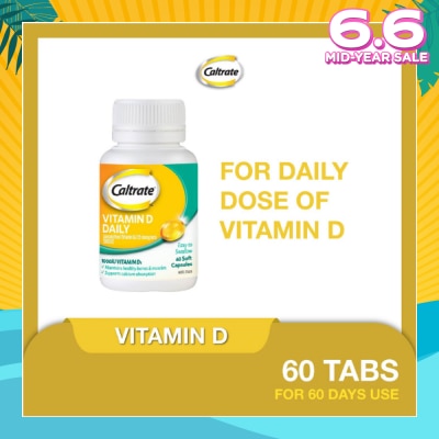 CALTRATE Caltrate Vitamin D Daily (1000IU Vitamin D3) 60s