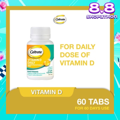 CALTRATE Vitamin D Daily (1000IU Vitamin D3) 60s