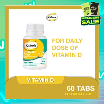 CALTRATE Vitamin D Daily (1000IU Vitamin D3) 60s