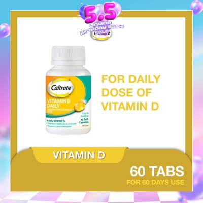 CALTRATE - Vitamin D Daily (1000IU Vitamin D3) 60s