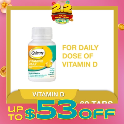 CALTRATE Vitamin D Daily (1000IU Vitamin D3) 60s