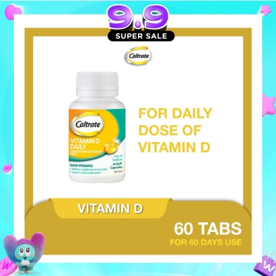 CALTRATE - Vitamin D Daily (1000IU Vitamin D3) 60s image