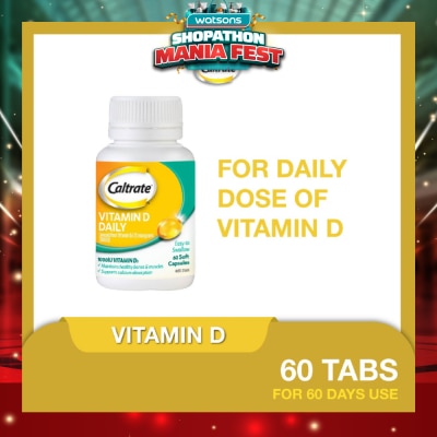 CALTRATE - Vitamin D Daily (1000IU Vitamin D3) 60s