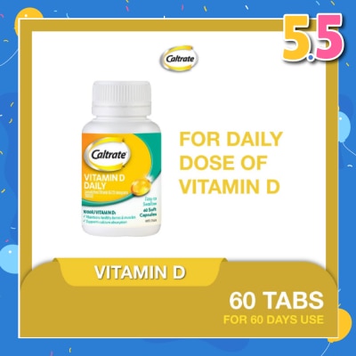 CALTRATE Caltrate Vitamin D Daily (1000IU Vitamin D3) 60s