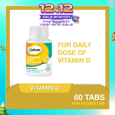 CALTRATE Vitamin D Daily (1000IU Vitamin D3) 60s