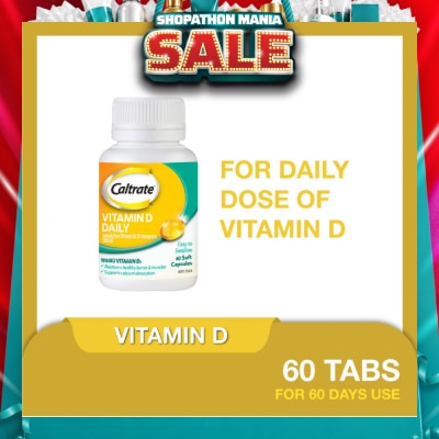 CALTRATE - Vitamin D Daily (1000IU Vitamin D3) 60s