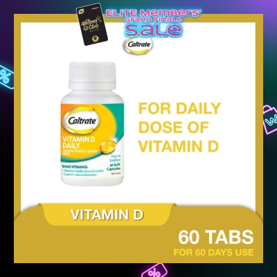 CALTRATE Vitamin D Daily (1000IU Vitamin D3) 60s