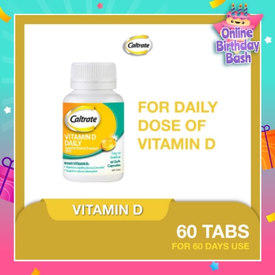 CALTRATE Caltrate Vitamin D Daily (1000IU Vitamin D3) 60s