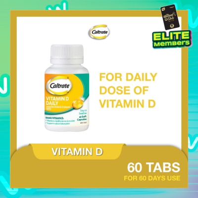 CALTRATE Vitamin D Daily (1000IU Vitamin D3) 60s