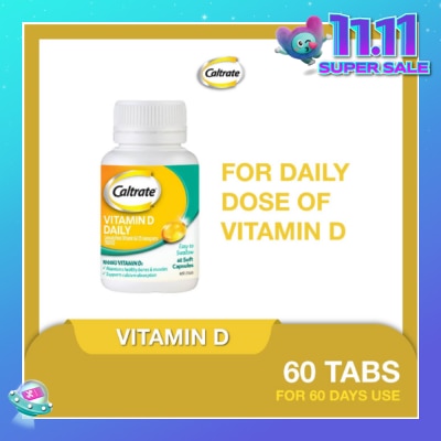 CALTRATE Vitamin D Daily (1000IU Vitamin D3) 60s