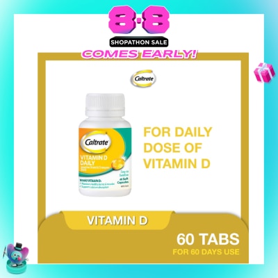 CALTRATE - Vitamin D Daily (1000IU Vitamin D3) 60s