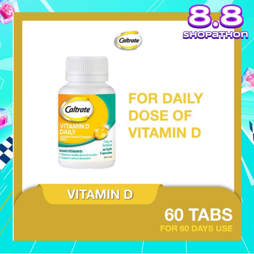 Vitamin D Daily (1000IU Vitamin D3) 60s<BR>