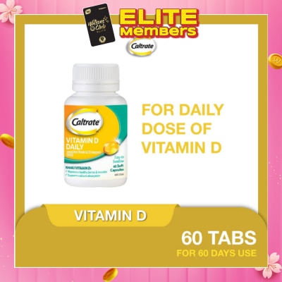 CALTRATE Vitamin D Daily (1000IU Vitamin D3) 60s