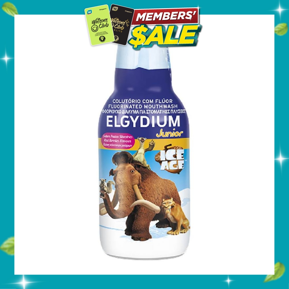 Junior Fluorinated Mouthwash Red Berries Flavour Ice Age 500ml image