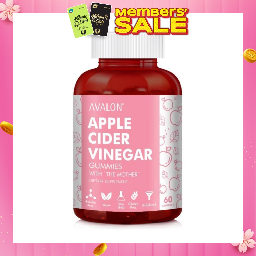 Apple Cider Vinegar 100% Vegan Gummies Apple Flavour Dietary Supplement (Supports Healthy Weight & Digestion) 60s