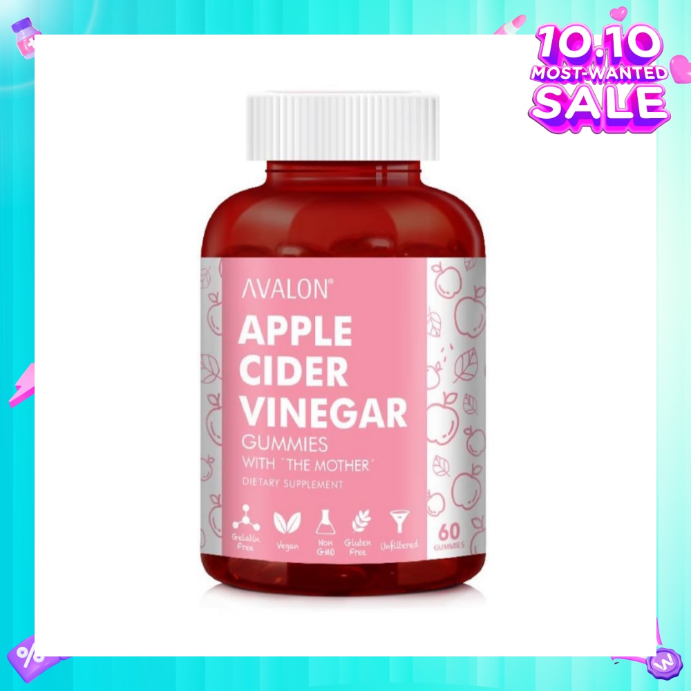 Apple Cider Vinegar 100% Vegan Gummies Apple Flavour Dietary Supplement (Supports Healthy Weight & Digestion) 60s
