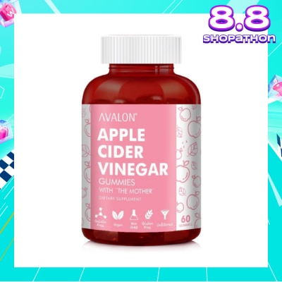 AVALON™ Apple Cider Vinegar 100% Vegan Gummies Apple Flavour Dietary Supplement (Supports Healthy Weight & Digestion) 60s