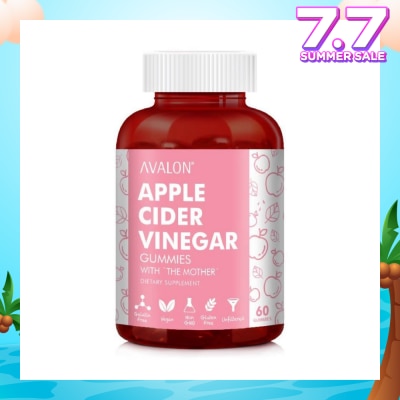 AVALON™  Apple Cider Vinegar 100% Vegan Gummies Apple Flavour Dietary Supplement (Supports Healthy Weight & Digestion) 60s