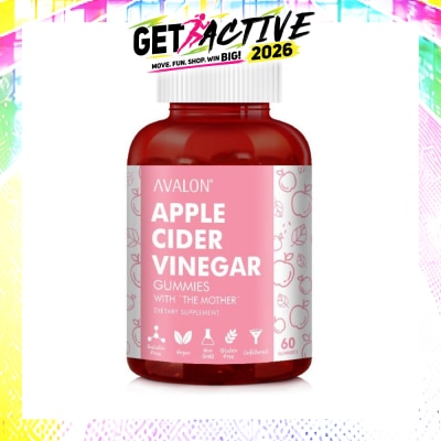AVALON™ -  Apple Cider Vinegar 100% Vegan Gummies Apple Flavour Dietary Supplement (Supports Healthy Weight & Digestion) 60s image