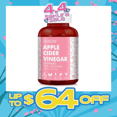 AVALON™ - Apple Cider Vinegar 100% Vegan Gummies Apple Flavour Dietary Supplement (Supports Healthy Weight & Digestion) 60s
