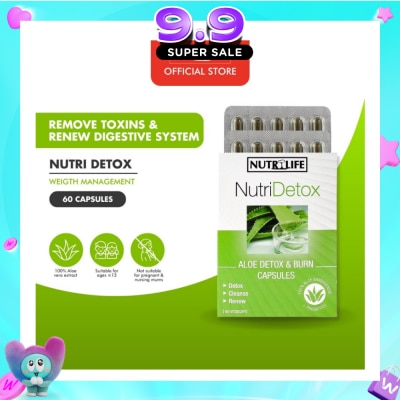 NUTRILIFE - NutriDetox Aloe Detox & Burn Capsule (For Detox & Cleanse) 60s image
