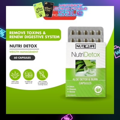 NUTRILIFE NutriDetox Aloe Detox & Burn Capsule (For Detox & Cleanse) 60s