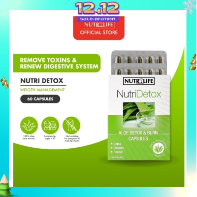 NUTRILIFE NutriDetox Aloe Detox & Burn Capsule (For Detox & Cleanse) 60s